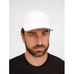 Бейсболка Buffalo, белая с темно-синим