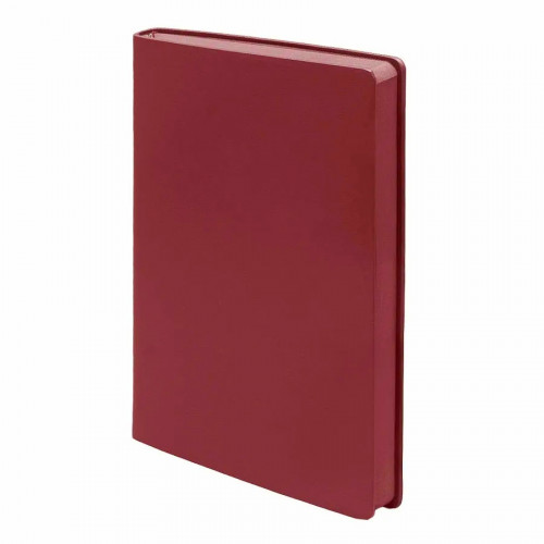 Бизнес-блокнот LADY, формат А5, бордовый, блок в клетку
