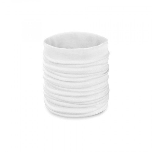 Шарф-бандана HAPPY TUBE, универсальный размер, белый, полиэстер