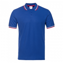 Рубашка поло мужская STAN триколор хлопок/полиэстер 185, 04RUS