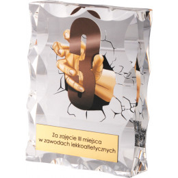 Награда хрустальная 3 место (12*9) KR12090/3