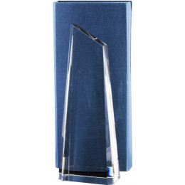 Награда хрустальная CR0013 210х80х42мм футляр в комплекте