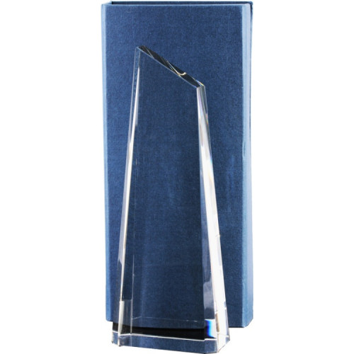 Награда хрустальная CR0013 210х80х42мм футляр в комплекте